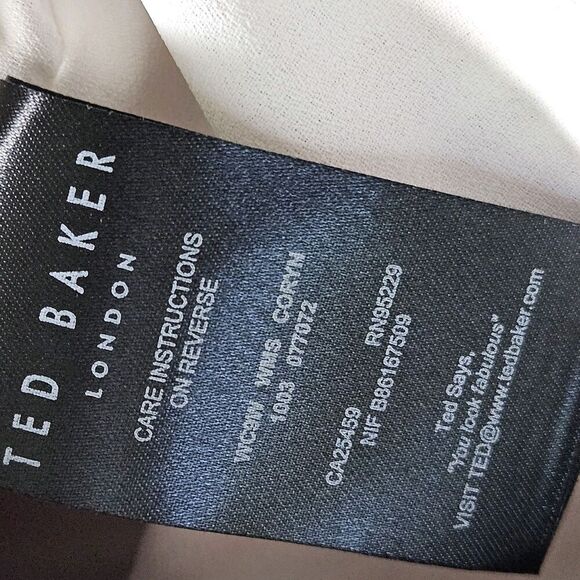 NWT Ted Baker Coryn Layered Striped Ruffle Midi Skirt Pink Women Ted 2/ US 6 - Picture 10 of 11